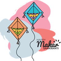 Makar Sankranti Line Clock Triangle For Happy Countdown
