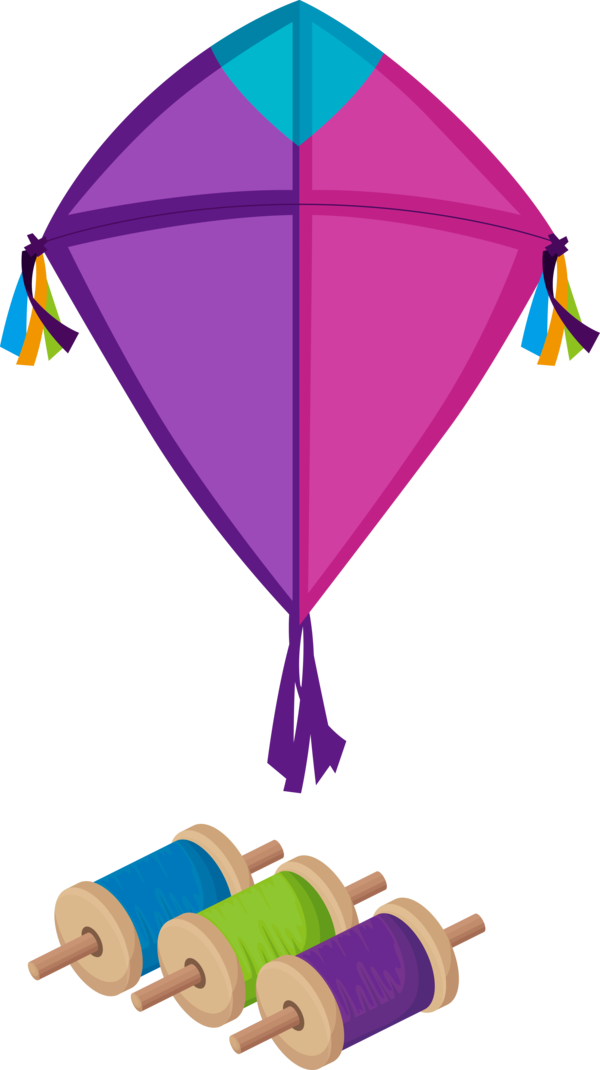 Makar Sankranti Kite Umbrella For Flying Eve Party PNG Image