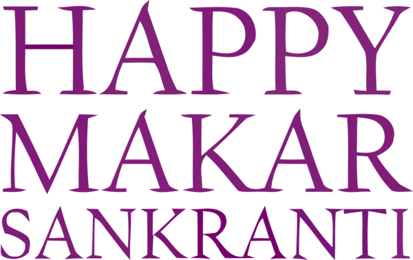 Makar Sankranti Font Text Pink For Happy Eve PNG Image
