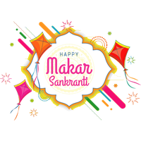 Makar Sankranti Text Line Logo For Happy Eve