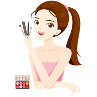 Doing Girl Makeup Download Free Image PNG