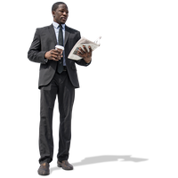 Standing Man Business Suit PNG Free Photo