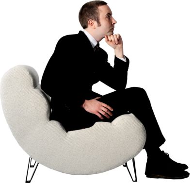 Sitting Man Clipart PNG Image