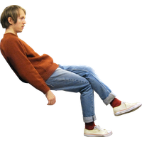 Sitting Man Transparent PNG Image