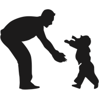 Standing Human Father Son Behavior Child