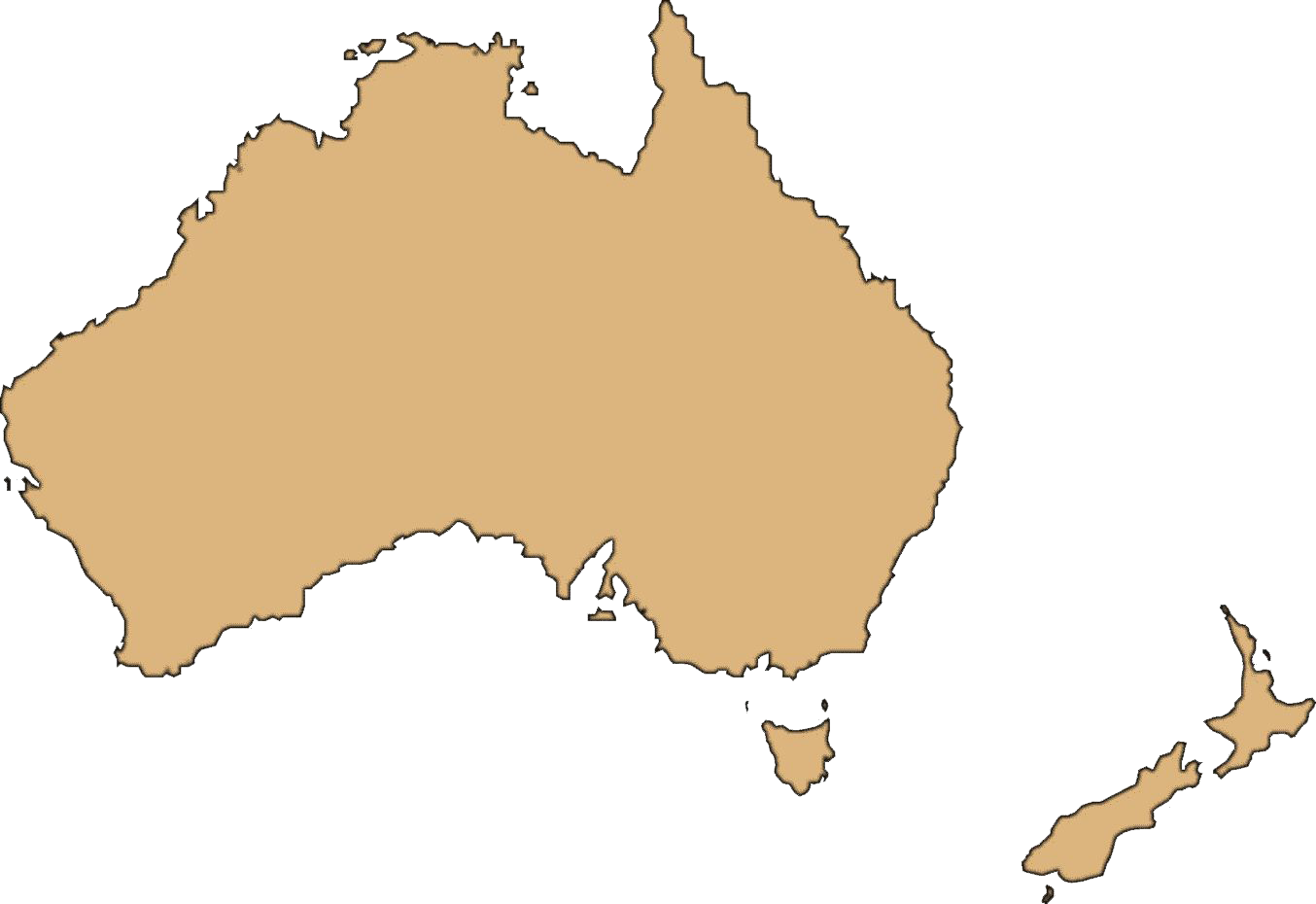 Australia Map Transparent Background PNG Image