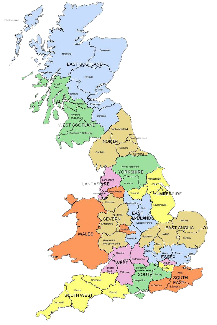 Map Of Uk Png