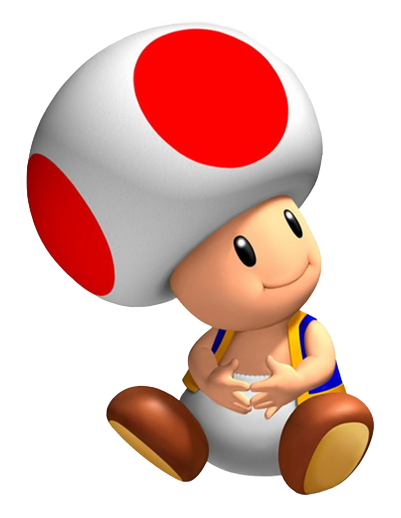 Toad Mario Super Bros Free Clipart HD PNG Image