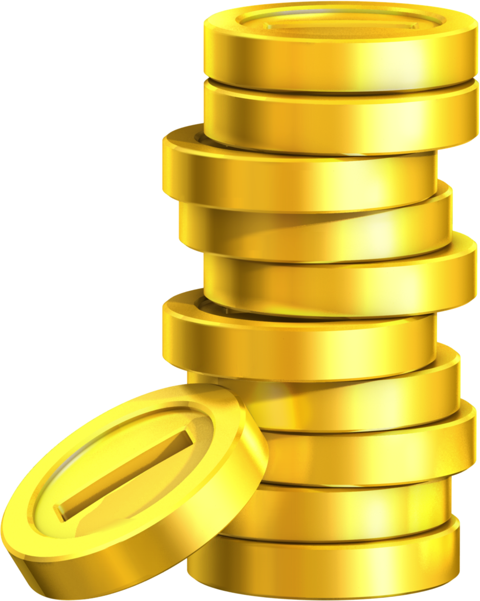 Golden Cylinder Land Gold Coins Bros Mario PNG Image