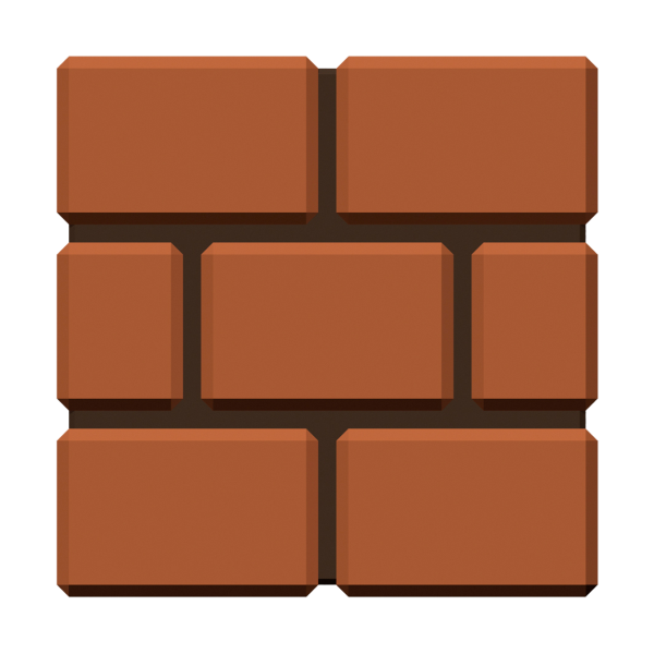 Mario Square Super Bros Brown Free Clipart HD PNG Image