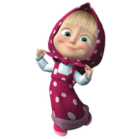 Masha and the Bear dancing Masha PNG