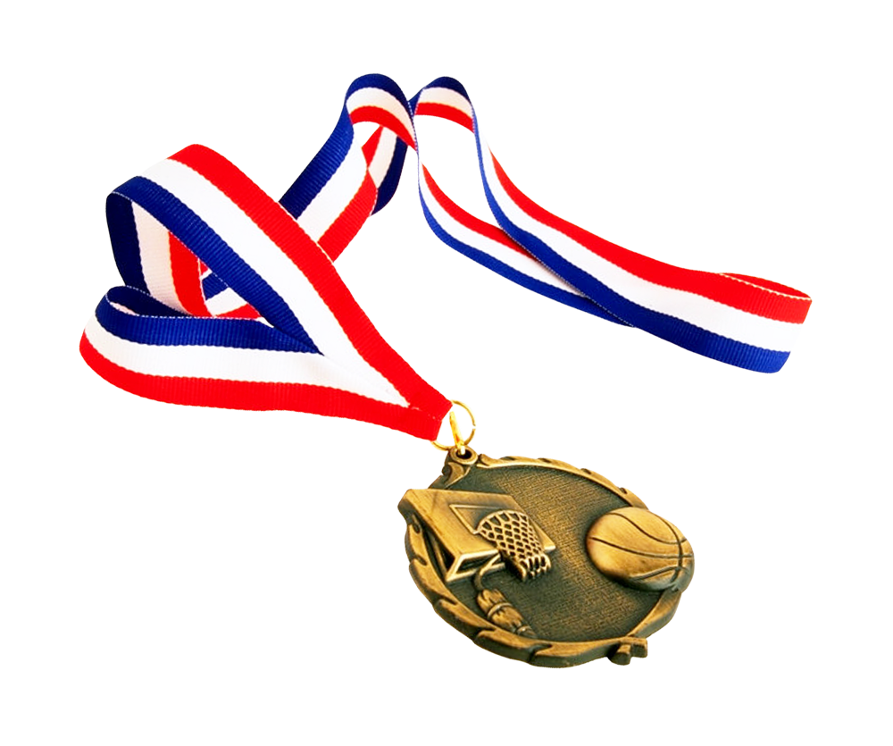 Basketball Medal Ribbon Free Clipart HQ PNG Image