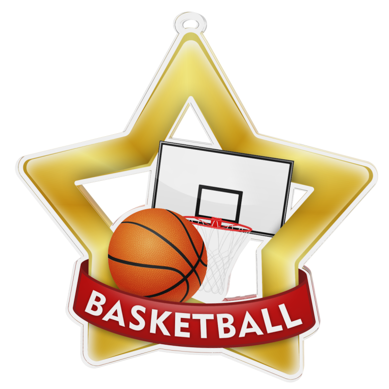 Medal Basketball Star PNG Free Photo PNG Image