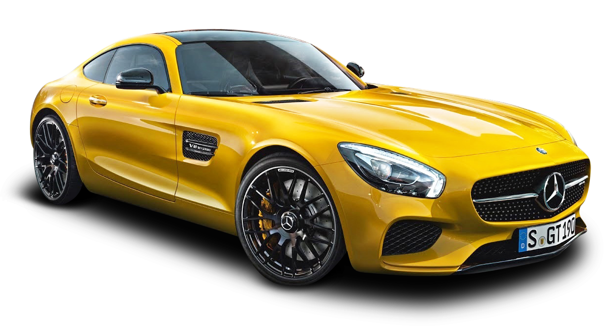 Оранжевый Mercedes Benz AMG gt