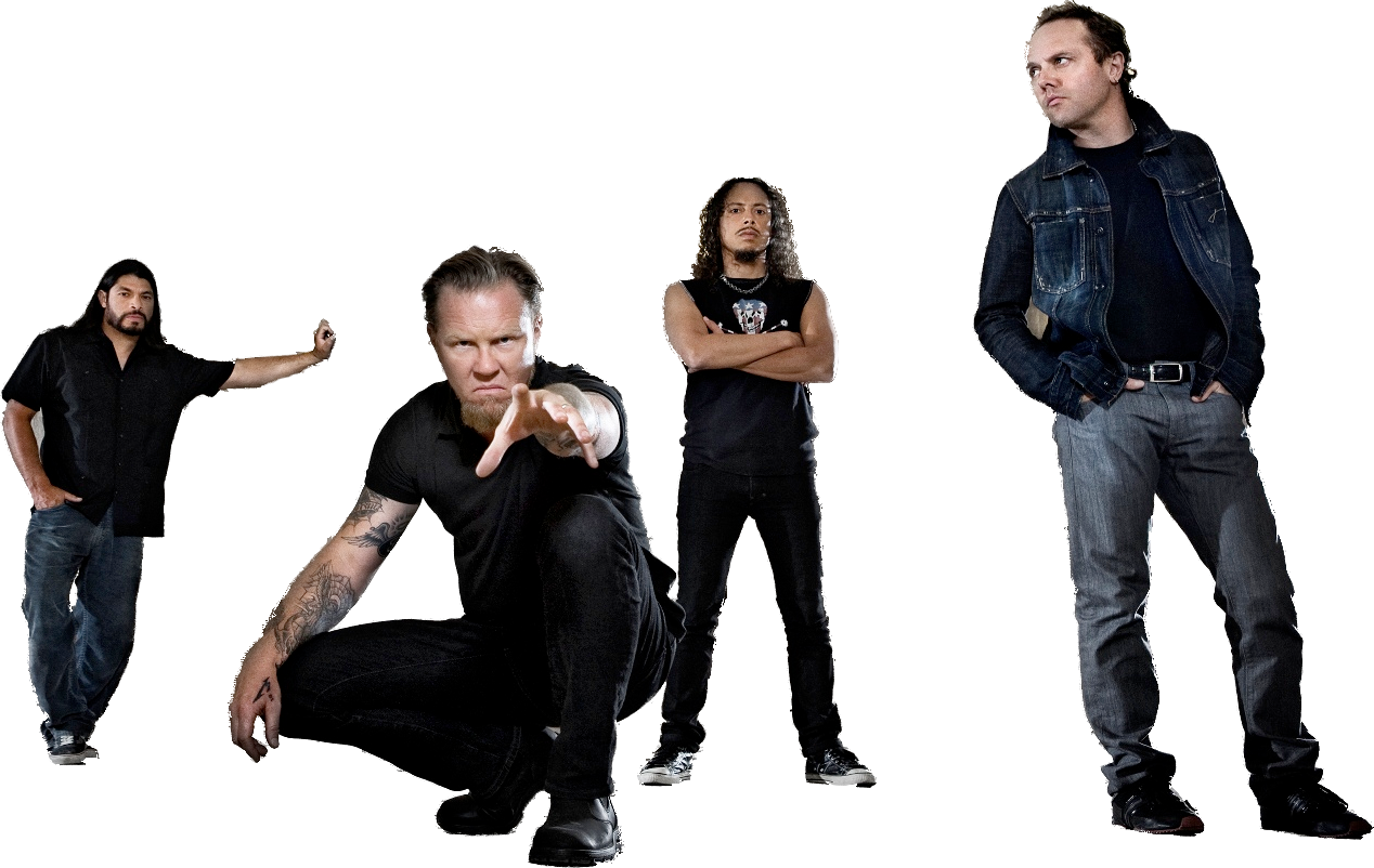 Черный фон группа. Группа Metallica. Солист группы металлика. Металлика без фона. Рок группа на белом фоне.