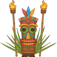 Painted Run Arcade Runner Mask Hawaii Funcandi PNG Image