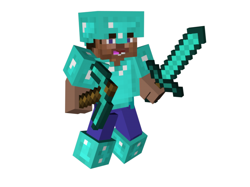 Minecraft 3D Character Png PNG Image
