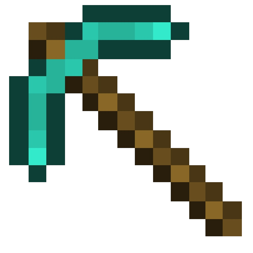 Square Angle Pocket Edition Pickaxe Minecraft PNG Image