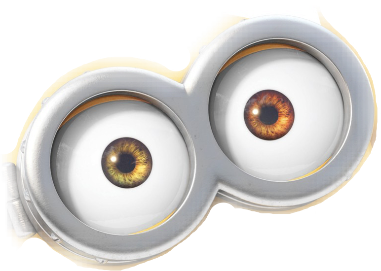 Minion Eyes Free Clipart HQ Transparent PNG Image