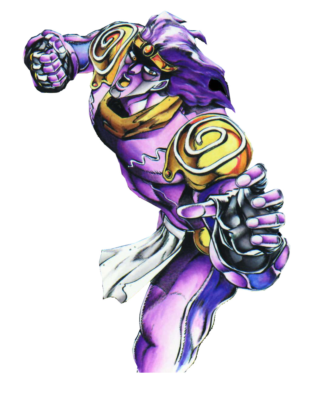 Jojo Jotaro Art Purple Kujo Adventure Bizarre PNG Image