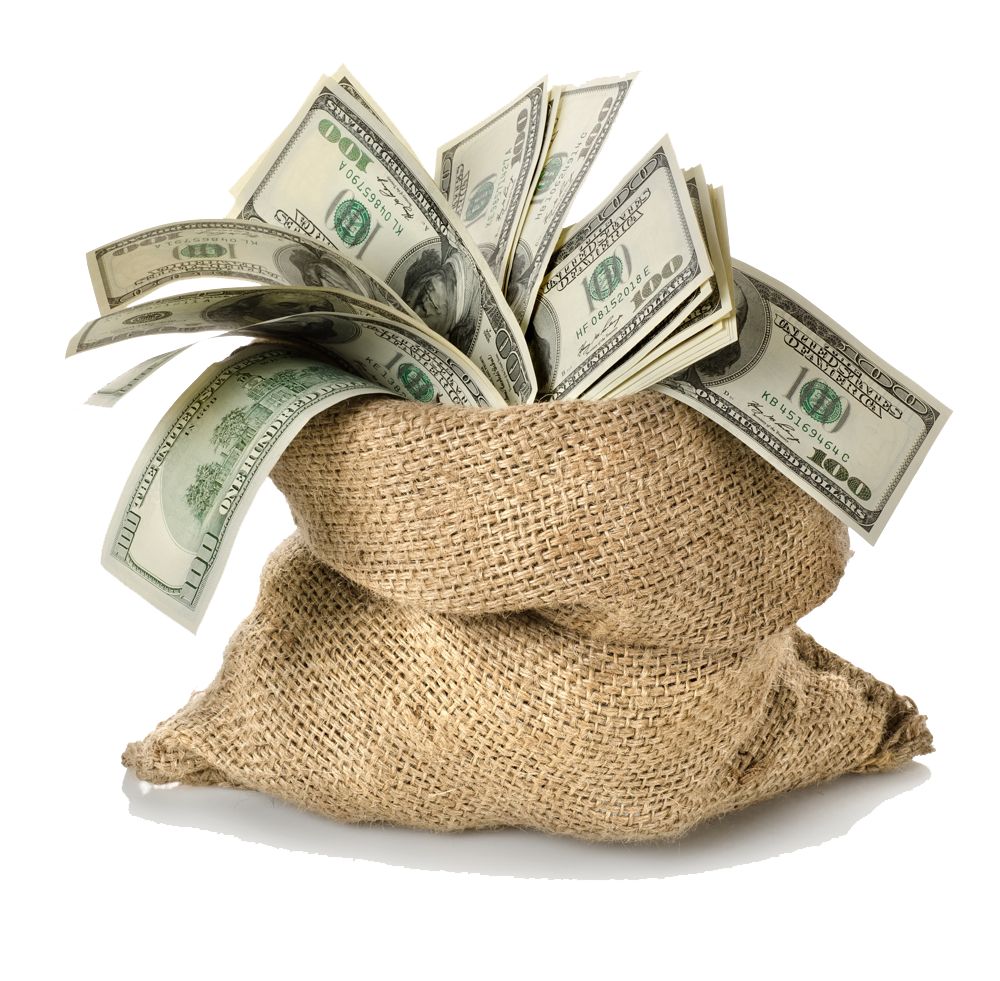 Currency Banknote Bag Free Clipart HQ PNG Image