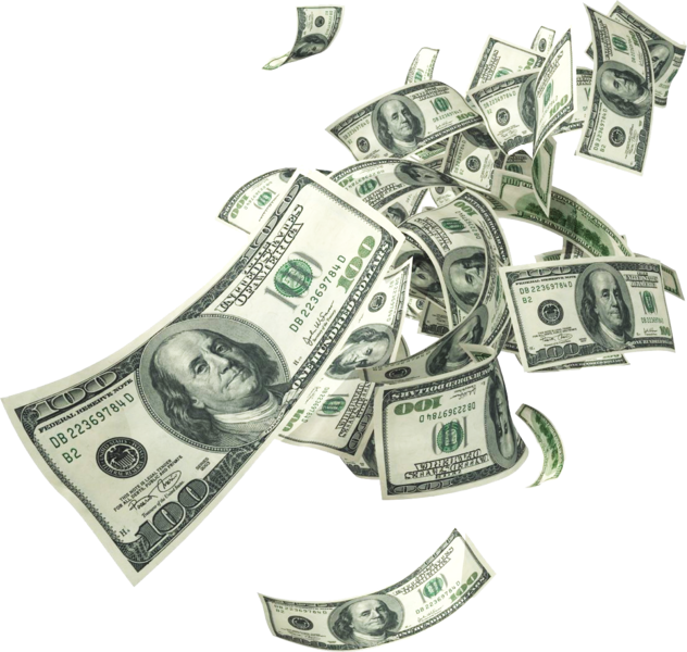 Floating Banknote Free Clipart HD PNG Image