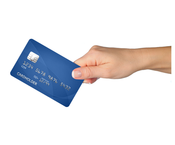 Female Pic Hand Credit Holding Card PNG Image