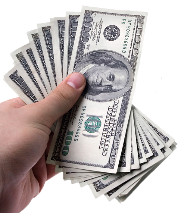 Dollars Holding Hand Free Download Image PNG Image