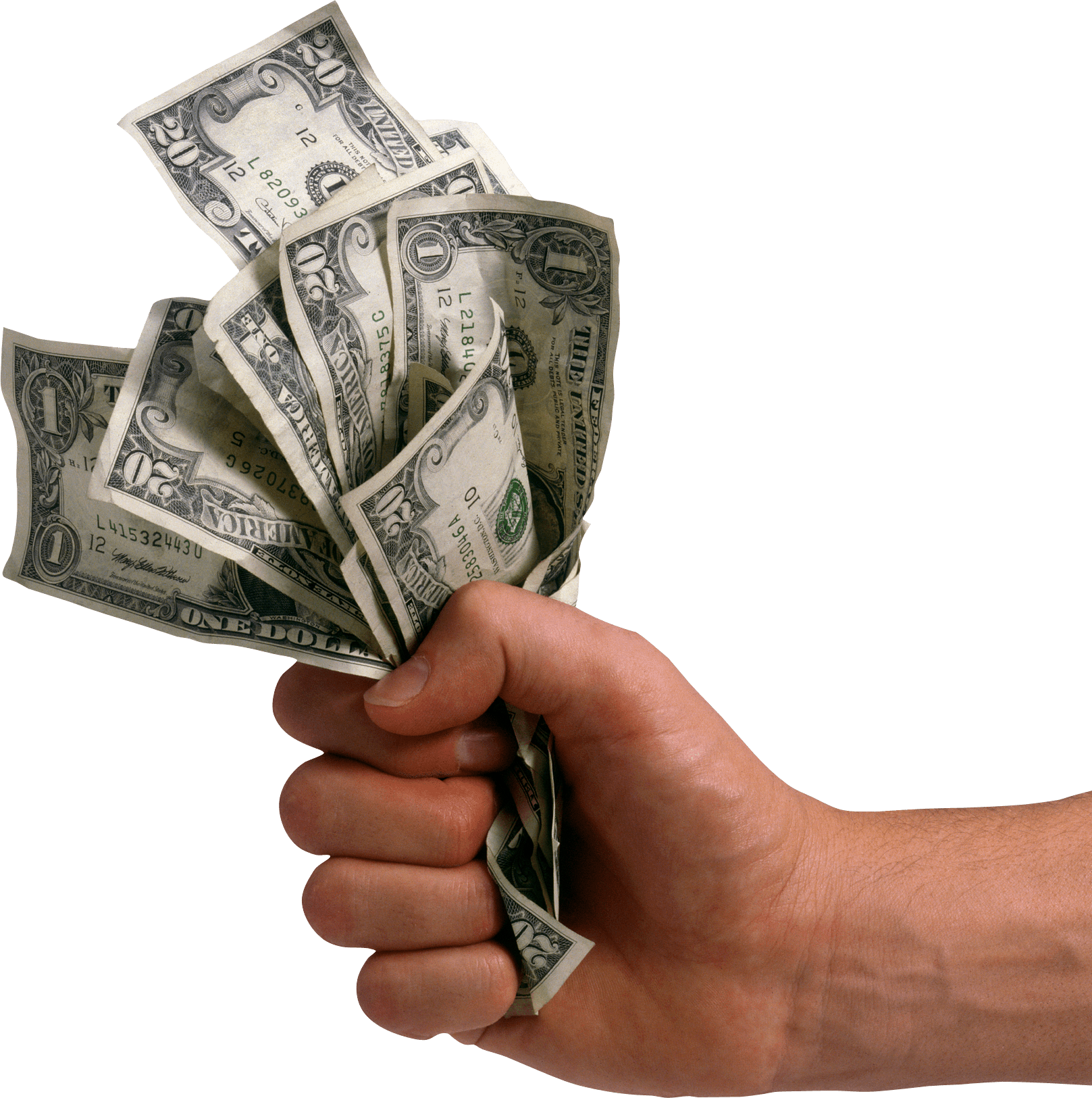 Dollars Male Holding Hand Free Transparent Image HD PNG Image