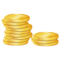 Money Coins Stack Golden HQ Image Free PNG