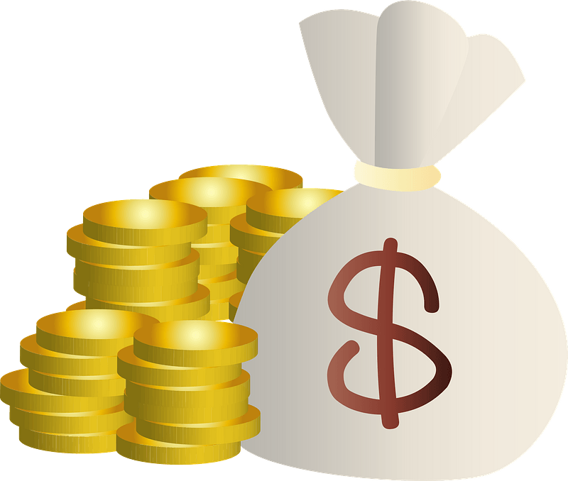 Golden Coins Stack Currency PNG Download Free PNG Image