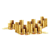Golden Coins Stack Currency HD Image Free PNG