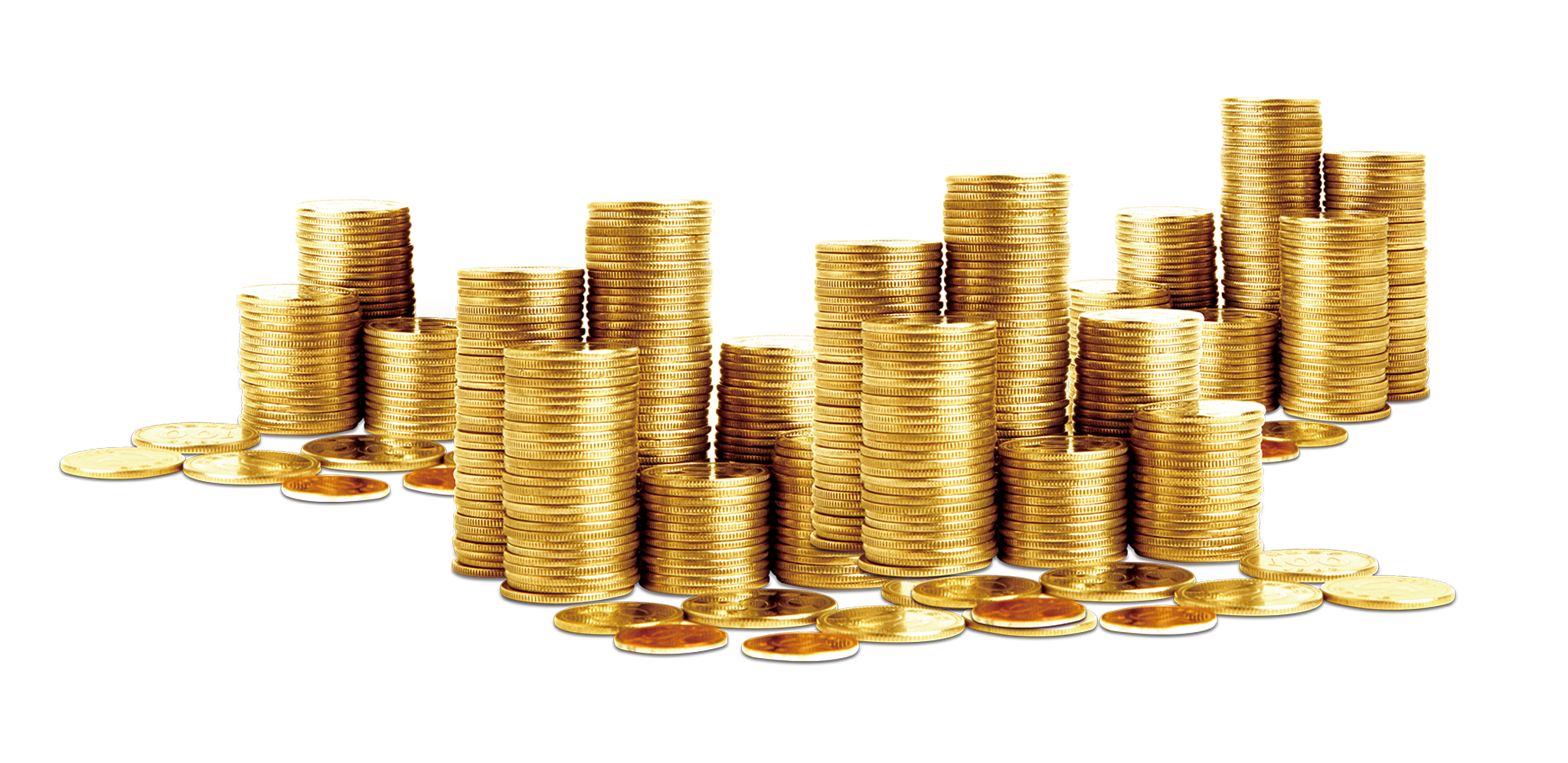 Golden Coins Stack Currency HD Image Free PNG Image