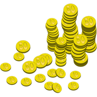 Cartoon Coin Clipart PNG