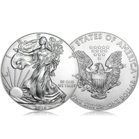 American Silver Coin Transparent Background PNG
