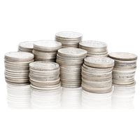 Silver Coins Transparent PNG