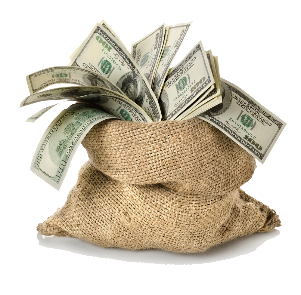 Stacks coins money bag on transparent background PNG - Similar PNG