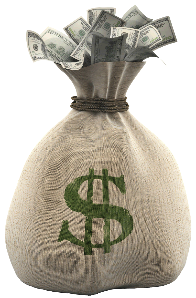 Money bag PNG image transparent image download, size: 1881x2506px