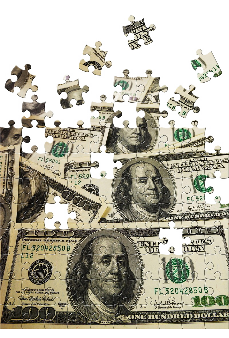 United Banknote Money Puzzle Bill Dollar One-Dollar PNG Image