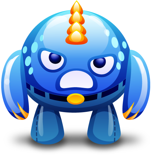 Blue Monster Image Transparent PNG Image