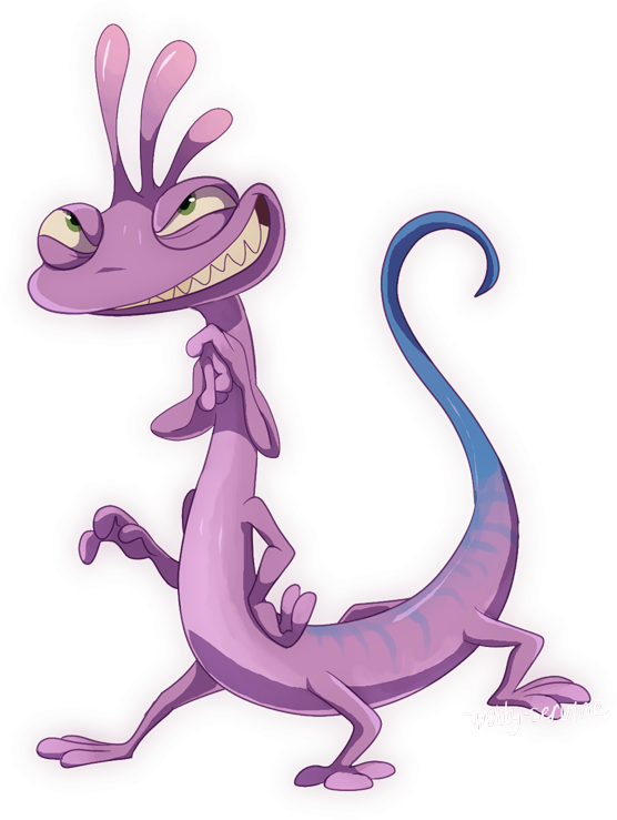 Purple Lizard Monsters Inc HD Image Free PNG Image