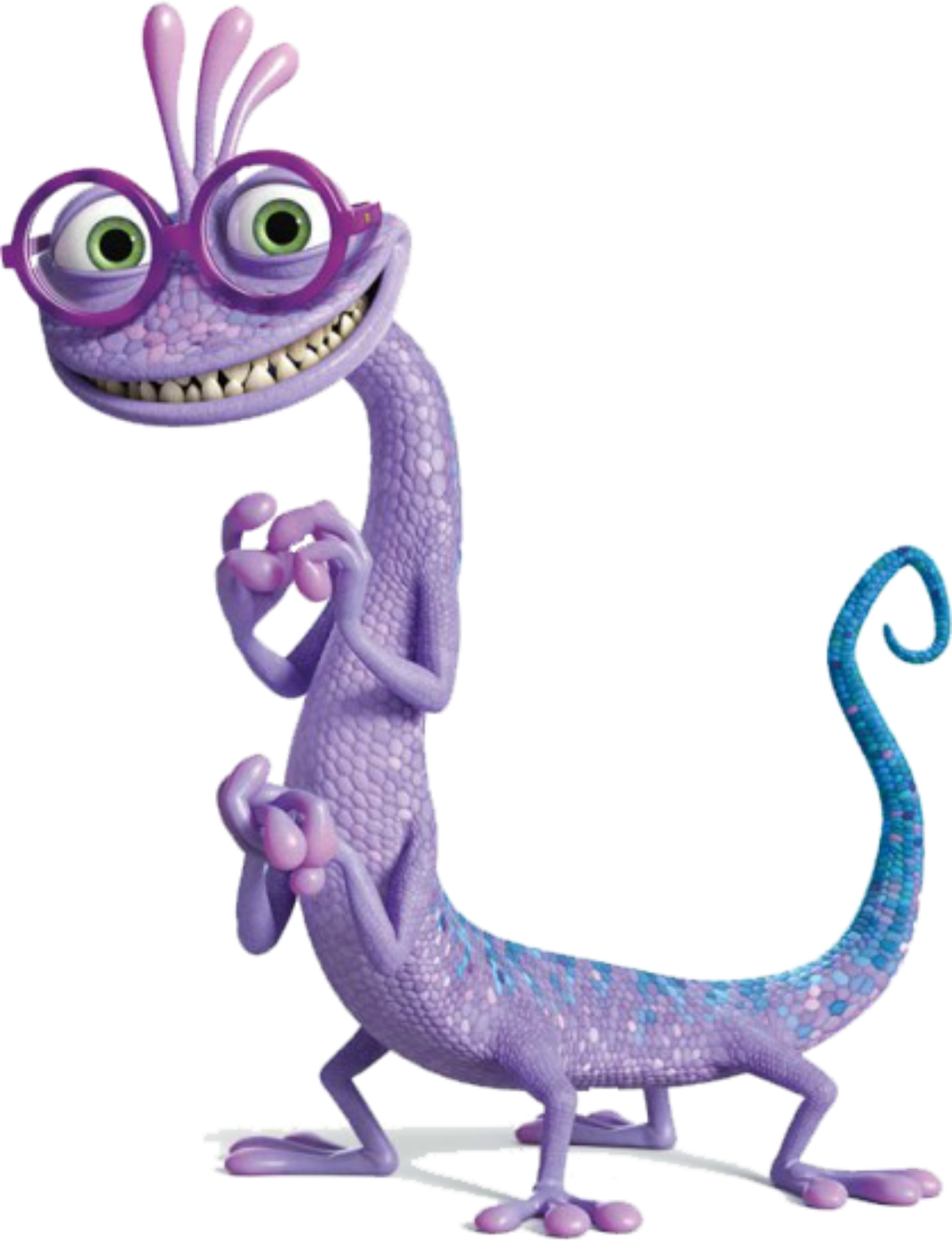 High-Quality Purple Lizard Inc With Monsters Glasses PNG Image