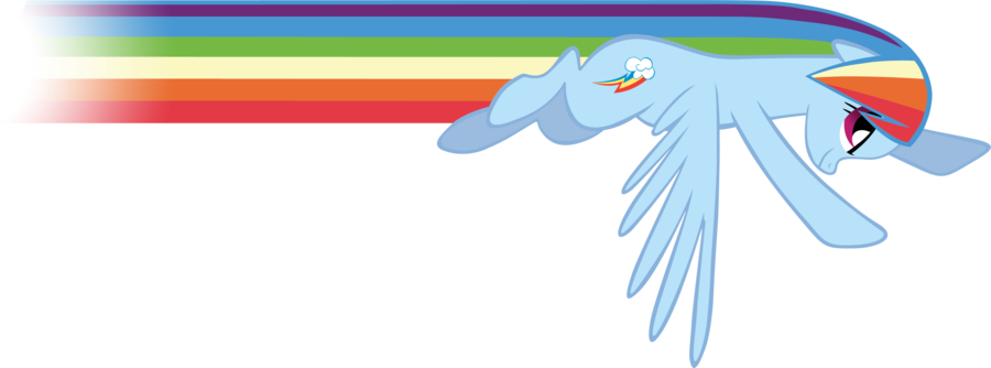 my little pony rainbow dash flying fast