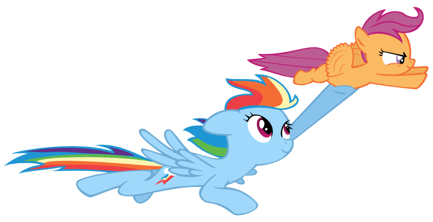 rainbow dash pony flying