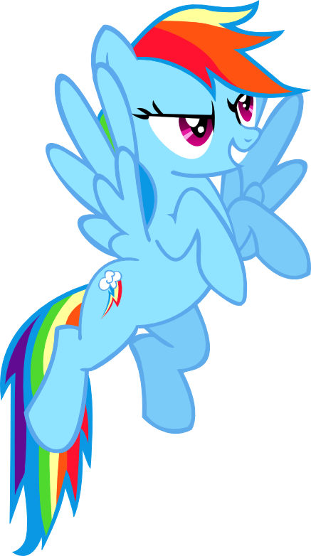 rainbow dash pony flying