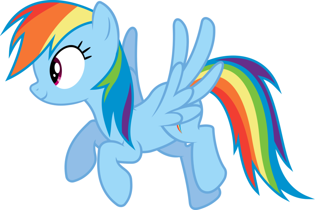 rainbow dash pony flying