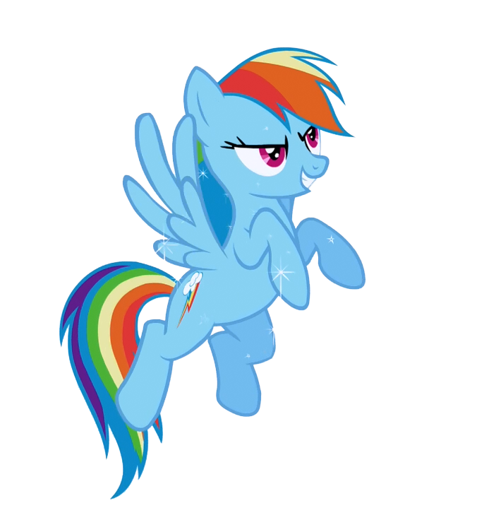 Rainbow Dash Vector Standing Clipart PNG Image