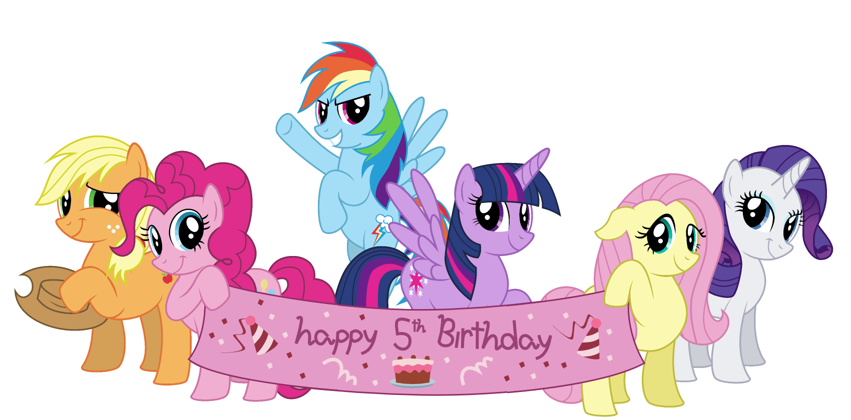 Little Pony Pinkie Pie Greeting Note Birthday PNG Image