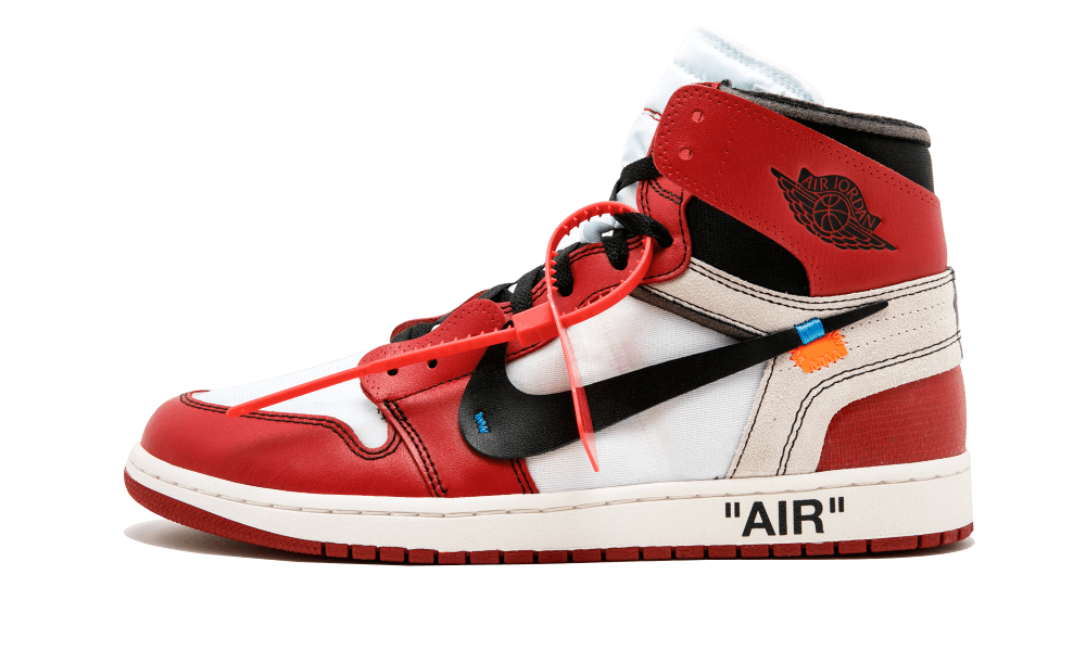 Force Air Jordan Footwear Offwhite Red PNG Image