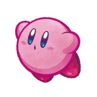 Pink Heart Canvas Land Kirby Attack Curse PNG Image